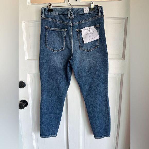 Nwt Anthropologie good American good waist crop blue jeans - Picture 6 of 7